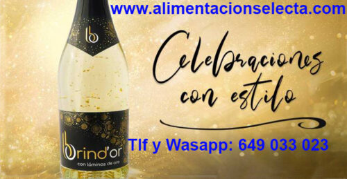 Comprar Brindor bebida con Oro dentro es comprar el mejor vino para regalar con Láminas de oro de 22 Kilates gracias a su espectacular presentación en Botella de 750ml con estuche de regalo incluido. Comprar Brindor bebida con Oro comestible para brindar es comprar un exquisito regalo digno de las mejores mesas y manteles. Comprar bebida con Oro para celebraciones muy especiales y con envío a domicilio súper rápido. Brindor es una bebida alcohólica con Oro dentro para impulsar el efecto regalo y sorpresa en sus invitados. Comprar bebida con láminas de Oro Brindor es acertar seguro con su regalo en cualquier celebración ya que Brindor bebida con pepitas de Oro aporta a su regalo todo su carácter afrutado y fresco digno de una bebida tipo cava brut con Oro para conseguir una bebida distinta y elegante que llame la atención a sus invitados por su original y elegante presentación de cara a todo tipo de Celebraciones, Aniversarios, Regalos de Empresa, Cestas de Navidad, Lotes de Regalo, Fiestas, compromisos, etc. Comprar Brindor bebida con partículas de Oro de 22 Kilates es comprar un vino muy parecido al Cava Brut con Oro en cuanto a su carácter afrutado fresco y joven, que se debe de servir fresco y que se ha elaborado en Europa a partir de una selección Cuvee de Vinos y Uvas Especiales maridadas con Oro comestible. Comprar bebida tipo cava con Oro comestible es comprar Brindor con Láminas de Oro de 22 Kilates, un vino afrutado especial para tomar con entrantes o postres que presenta un perlaje fino y una acidez armónica en boca y del que realmente no se cansas uno de disfrutar una y otra vez. Las fotos que presentamos de estas botellas muestran el Espectacular Resultado del Movimiento de las láminas de Oro al Regalar la Botella de bebida con oro en su estuche transparente de regalo que nosotros les regalamos a Ustedes con su compra. Comprar Botellas de bebida alcohólica con Oro como Brindor vino con Oro de 22 Kilates, le garantizan una presentación súper especial de un regalo de lo más original y sabroso para cualquier tipo de evento, Celebración, Fiesta, Aniversario ó compromiso que necesite atender. Gracias a comprar bebida con hojuelas de oro con 22 Kilates Brindor Oro Usted está apoyando la innovación en bodegas de jóvenes viñedos con ideas novedosas de cara al mercado europeo del vino de lujo. Su cuidadoso diseño implica que hasta el propio estuche de regalo haya sido diseñado para dejar ver la bebida con láminas de oro desde cualquier punto de vista, y si lo necesita, nosotros además les regalamos una felicitación personalizada, con sobre incluido, al comprar su botella ó botellas de bebida con pepitas de Oro al mejor precio. Gracias a su excelente precio merece la pena comprar bebida con partículas de Oro Brindor 22K por lotes de 3 botellas ya que este lote de bebida con hojas de Oro incluye portes gratis a cualquier destino dentro de la península española. Esta marca de bebida tipo cava con Oro ó cava brut con Oro Brindor 22K es la bebida con oro más Regalada en España y Europa en todo tipo de Celebraciones de familia y empresa. Sus 750ml de Vino con láminas de Oro aseguran gran Espectacularidad y Sorpresa a la hora de regalar y presentar su detalle al agasajado ó agasajada. Brindor Vino tipo Espumoso, pero no cava con Láminas de Oro de 22 Kilates para Regalar en Botellas de 750ml es una excelente idea para regalar a su pareja, a sus empleados, a sus compromisos, etc. Y que nosotros les ofrecemos a un precio Brindor Oro de oferta mejor que Amazon. No podemos garantizar este precio de manera indefinida aproveche ahora esta oferta para comprar vino tipo cava con Oro 22K precio oferta con estuche de presentación de regalo incluido y tarjeta de felicitación incluida si lo necesita. Si Usted no sabe dónde comprar cava con Oro comestible, comprar cava con oro 24k precio oferta, comprar cava con oro el Corte Ingles, comprar cava brut con Oro, comprar cava Oro Rondel, cava Oro Maset, comprar cava Oro ferri, ó comprar cava oro extra añejo, denos una oportunidad y pruebe a comprar Brindor con Oro con láminas de oro comestible de 22 Kilates, nuestra Calidad y Lujo de presentación con estuche de regalo incluido y tarjeta de felicitación con sobre incluida, les va a sorprender de verdad. Nuestra Palabra vale Oro!!! Comprar bebida tipo cava con oro Brindor con Láminas de Oro de 22 Kilates en Botella de 750ml para regalar, es comprar la Botella de Vino más Espectacular para Regalo y que lleva incluido en el Precio un estuche de lujo y si quiere una Tarjeta Personalizada para Usted, con dedicatoria personal impresa incluida. Una vez que Usted realice su compra de este bebida sabor tipo cava brut con Oro, nosotros le llamamos y le preguntamos qué quiere poner en su tarjeta de regalo, y se lo enviamos junto con el sobre y su botella de Brindor Oro a domicilio. Comprar bebida con Oro dentro Brindor Vino con Láminas de Oro Comestibles de 22 Kilates es comprar el Mejor Vino para Regalar por lo espectacular de su Presentación con Estuche y Tarjeta Personalizable de Regalo y con sobre en cada Botella de 750ml como esta que ve en nuestras fotos. Comprar bebida con oro comestible Brindor Vino tipo Espumoso pero no Cava es comprar un vino para tomar frío con entrantes y postres, a la vez que sorprendemos a nuestros invitados con su espectacular presentación en movimiento. Comprar bebida alcohólica con Oro Brindor 22K es comprar un vino con Láminas de Oro que presenta en boca un carácter afrutado fresco y joven gracias a la selección de Uvas Cuvee con que está elaborado. Comprar bebida con hojuelas de Oro Brindor con Láminas de Oro de 22 Kilates es comprar un vino perfecto para Regalo de Celebraciones, Aniversarios, Regalos de Empresa, Hoteles, Bodas de Oro, Cumpleaños, Pedidas de mano, Día de los Enamorados, Navidades, Día del Padre, Día de la Madre, regalos a médicos, etc. Comprar bebida con láminas de Oro Brindor 22K, es comprar vino tipo Espumoso, pero no Cava con láminas de Oro en botella de 750ml que se presenta con un estuche de lujo y una tarjeta personalizable con sobre incluidos en el precio, para que su regalo sea lo más personal posible y lo más barato posible. Comprar bebida con pepitas de Oro significa comprar Brindor con Láminas de Oro de 22 Kilates en botella de 750ml con estuche y tarjeta de Regalo con sobre incluidos en el precio. Comprar bebida con partículas de oro significa que nada más hacer su compra de Brindor 22K 750ml nosotros le enviamos un mensaje avisándole de que su Vino de Regalo con Oro ya está en camino y que le preparamos su tarjeta de regalo personalizada al momento, siguiendo sus instrucciones. Comprar bebida con hojas de Oro Brindor Láminas de Oro de 22 Kilates es comprar la botella más regalada en Europa para todo tipo de Celebraciones Fiestas y Aniversarios. Comprar bebida con Oro comestible Amazon les aseguramos que no existe una botella de vino tipo Espumoso pero no Cava tan espectacular en su presentación como la nuestra, con solo ver las fotos de nuestra web ya se hacen una idea. Comprar bebida cava brut con Oro Amazon marca Brindor Vino Tipo Espumoso pero no Cava le ofrece Sorpresa, Elegancia, Distinción y Originalidad en su Regalo. Si quiere comprar bebida tipo cava con Oro comestible online no dude en comprar Brindor Vino con Láminas de Oro pues gracias a su Calidad llevamos 20 años comercializando esta marca de bebida con oro comestible dentro. Y si tiene cualquier duda a la hora de comprar esta bebida con Oro comestible dentro, no dude en escribirnos al mail pedidos@alimentacionselecta.com ó en nuestro teléfono con wasapp 649 033 023 y estaremos encantados de atenderles. GRACIAS Y A DISFRUTAR!!!