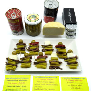 Las Mejores Gildas de España La Mejor Receta de Gildas vascas con Anchoas de Santoña Guindillas Pimientos Queso y Aceitunas Lote de Ingredientes Gourmet para elaborar las Mejores Recetas de Gildas variadas del norte