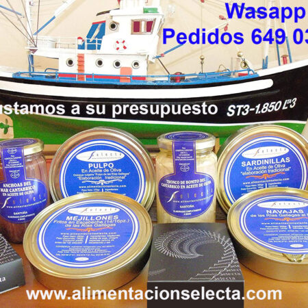 Las Mejores Cestas de Navidad Personalizadas con Productos Gourmet de Toda España y en las que nosotros nos adaptamos a su presupuesto. Usted nos dice qué presupuesto tiene para cada Cesta de Navidad y cuantas Cestas de Navidad necesita y nosotros le presentamos diferentes modelos de Cestas de Navidad con los Mejores Productos y Conservas de toda España Lotes de Regalo para empresas y Cestas de Navidad con Productos Gallegos Vascos Extremeños Catalanes Asturianos Cántabros Ecológicos etc. Cestas de Navidad Originales para empresas y regalos personalizados en base a su propia selección de Productos y Conservas Gourmet que nosotros les presentamos. Ustedes pueden comprar una Cesta de Navidad o cientos de Cestas de Navidad, y pueden comprar un mismo modelo de Cesta de Navidad o tantos modelos y precios distintos de Cestas de Navidad como Ustedes necesiten en base a que sean Cestas de Navidad Personalizadas y Originales para empleados proveedores socios amigos familiares, etc. Usted sólo nos tiene que decir el precio que quiere para cada Cesta de Navidad y nosotros le personalizamos su Cesta de Navidad Gourmet Original Vendemos la mejor Calidad de Cestas de Navidad de España con Productos Gourmet Seleccionados de Toda España y con envío a domicilio a toda España y Europa incluido. Nuestros Regalos Originales Gourmet en base a los mejores productos y conservas Delicatessen Españoles son regalos ideales para Navidad, regalos para hombres, regalos personalizados y originales para tu pareja, regalos para empresas y empleados, regalos para proveedores, regalos para empresarios que quieren agasajar a sus compromisos y amistades con Productos Gourmet Españoles cien por cien. Es probable que si compara los precios de otras Cestas de Navidad y Regalos para empresas supuestamente elaborados artesanalmente y vendidos en grandes superficies comerciales como Mercadona Carrefour El Corte Inglés, etc éstas les parezcan a priori Cestas de Navidad más baratas, pero les Garantizamos de verdad que la Calidad de nuestras Cestas de Navidad Gourmet con Anchoas del Mar Cantábrico de Santoña y con Productos y Conservas Delicatessen Seleccionadas de Toda España les van a sorprender de verdad Si Usted quiere comprar Cestas de Navidad y Regalos Originales Gourmet de verdad, puede seleccionar entre nuestra amplia oferta para incluir en su Cesta Anchoas, Bonito, Ventresca, Mejillones, Almejas, Berberechos, Sardinillas, Pimientos de Piquillo, Espárragos de Navarra, Salchichón, Chorizo, Lomo Ibérico, Miel, Guindillas ó Piparras, Orujo de distintos sabores, Vermouth de solera artesano de verdad, Boquerones en vinagre, Tabla de Quesos, etc, etc... Estas Conservas y Productos Gourmet que Usted puede incluir en sus Cestas de Navidad ó Lotes de Regalo personalizados, son productos delicatessen seleccionados desde hace años por nuestra empresa entre los mejores productores nacionales Españoles. Comida de gran Calidad con Denominación de Origen y Conservas Gourmet del norte de España ideales no solo para compartir en familia regalos empresa etc sino para el sector de hostelería y restauración por su exquisita relación Precio Calidad Y si desea comprar Cestas de Navidad con total Garantía de Calidad en cantidades grandes haga ahora una prueba comprando por suelto cualquiera de los Productos Gourmet y Conservas que vendemos en nuestra web de Alimentación Selecta y pídanos después precio para más cantidad a través de nuestro wa sapp o mail. Estamos tan seguros de la gran Calidad y Precio que les ofrecemos en nuestras Cestas de Navidad y Lotes de Regalos Originales que les aseguramos que ni las Mejores Cestas de Navidad y Regalos de Navidad de España de los grandes supermercados como El Corte Inglés Mercadona Carrefour etc se acercan al resultado final de este exquisito lote de productos gallegos, vascos, extremeños, cántabros, catalanes, ecológicos, asturianos, navarros, andaluces, etc que aquí les presentamos. Pruebe y compare la calidad de nuestras Cestas de Navidad y Regalos Personalizados comprando unidades sueltas para certificar su calidad. Nuestro mejor premio a la Calidad es que Ustedes prueben esta oferta de Cestas de Navidad Originales Gourmet y nos comenten después qué les ha parecido nuestra selección de productos delicatessen Españoles. Garantizamos la Calidad Sabor y Textura de todos los Productos Gourmet incluidos en nuestros listados para confeccionar Las Mejores Cestas de Navidad Gourmet Originales para empresas. Todos los embutidos, conservas o productos frescos de estas Cestas de Navidad o Lotes de Regalo han sido minuciosamente seleccionados por nosotros durante años para que Ustedes puedad agasajar ó regalar a sus invitados y amigos con total Garantía. Seguro que tiene amigos o compañeros de trabajo que ya han probado la excelente calidad de nuestros Lotes de regalo Gourmet a los que intentan superar en los mejores supermercados, como por ejemplo los lotes de regalo gourmet de El Corte Inglés, los Lotes de Regalo Carrefour, etc, pruebe a confeccionar su propio Lote de Regalo Gourmet de Navidad en nuestra web y verá la diferencia. Lotes de Regalo Gourmet de Navidad con comida de Calidad y fácil de preparar para que Usted o sus invitados puedaa abrir y servir a su gusto con Los Mejores Productos Gourmet con Denominación de Origen incluida de España Lotes de Regalo y Cestas de Regalo Gourmet personalizadas y originales al cien por cien ya que es usted quién nos dice qué productos quiere y cuánto dinero quiere invertir en comprar cada cesta de navidad y cada lote regalo que necesite. Por eso decimos que son las Cestas de Navidad más baratas y los Lotes de regalo más baratos de España, puesto que son Ustedes los que nos indican qué precio quieren tener en cada cesta de navidad ó en cada lote de regalo. Más baratos no pueden ser… Los envíos a domicilio de sus cestas de navidad ó lotes de regalo se realizan en cajas de cartón anónimas de color Kraft para que no haya problemas con el transporte, siempre con todos los productos gourmet bien envalados y respetando la fecha acordada con Ustedes para su entrega. Llevamos más de 20 años vendiendo Cestas de Navidad y Lotes de Regalo Gourmet de Navidad con total compromiso de servicio. Si Usted quiere comprar Cestas Regalo Originales, Cestas Regalo Personalizadas, Cestas de comida Gourmet Garantizada con algunas de las Mejores Denominaciones de Origen incluidas, no dude en hablar con nosotros, decirnos en qué precio por cesta de regalo navidad está interesado y nosotros le pasaremos rápidamente el mejor precio calidad del mercado en Cestas Regalo y Lotes Regalo Gourmet de Navidad de España. Igualmente, si Usted está interesado en comprar cestas regalo de comunión boda originales y personalizadas con los mejores productos gourmet de España no dude en pedirnos precio indicando tan solo cuantas unidades necesita. Si necesita comprar Cestas de Navidad Originales, Regalos de Navidad Gourmet para hombres o mujeres, Lotes de Regalo Baratos con precio marcado por Usted previamente, Cestas Regalo para empresas empleados amigos proveedores socios compromisos personales, etc. Nosotros podemos confeccionarles las Mejores Cestas de Navidad, Lotes de Regalo, Cestas Regalo y Regalos Gourmet de España. Sólo tiene que escribirnos al mail pedidos@alimentacionselecta.com ó llamarnos al teléfono con wasapp 649 033 023 Att. Javier González y les pasaremos los mejores precios de Cestas de Navidad Lotes de Regalo y Cestas Gourmet personalizadas originales de España. Gracias